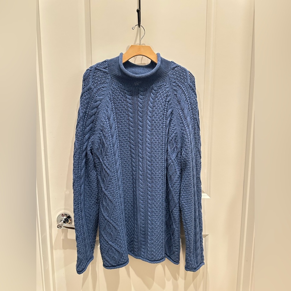 JCrew Roll Neck Cable Knit Sweater